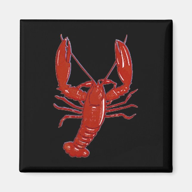 Red Maine Lobster Clic Design Nautical Boating Magnet (Framsidan)