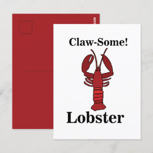 Red Maine Lobster Seafood Vykort