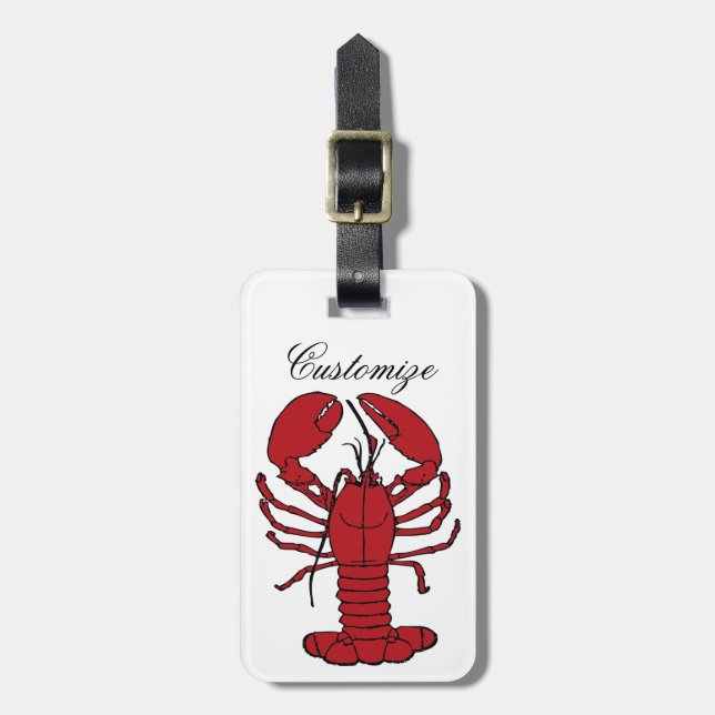 Red Maine Lobster Thunder_Cove Bagagebricka (Vertikal Framsida)
