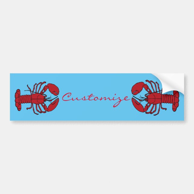 Red Maine Lobster Thunder_Cove Bildekal (Framsidan)