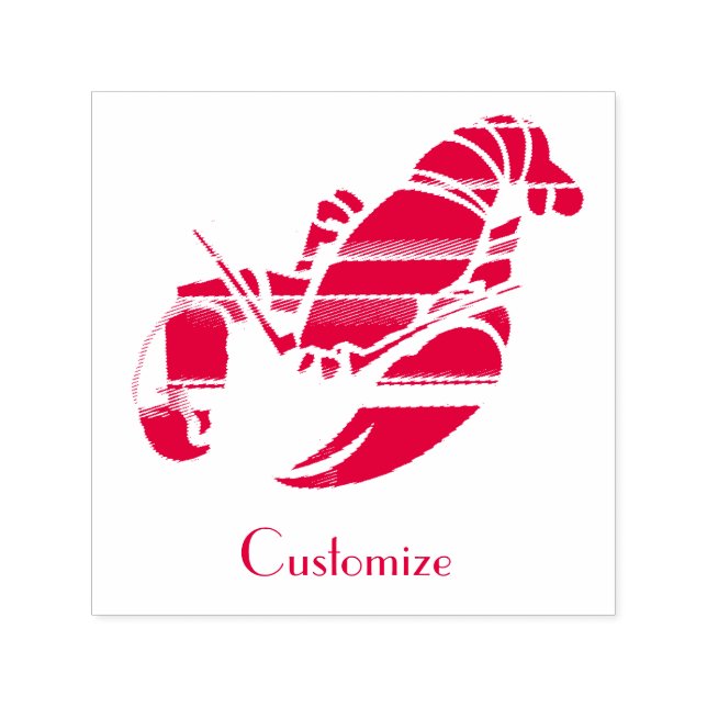 Red Maine Lobster Thunder_Cove Självfärgande Stämpel (Design)