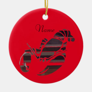 Red Maine Lobsters Thunder_Cove Julgransprydnad Keramik