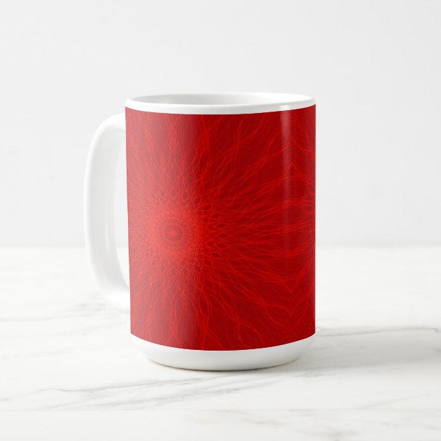 Red Mandala - 15 oz. Mugg (Framsida vänster)