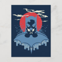 Red Måne Batman med vykort för Logotyp