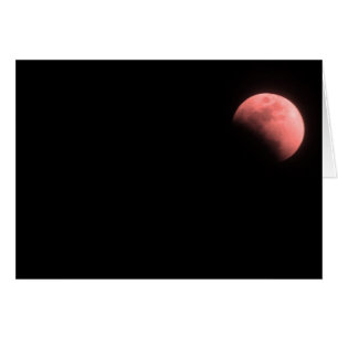 Red Måne Hälsningskort