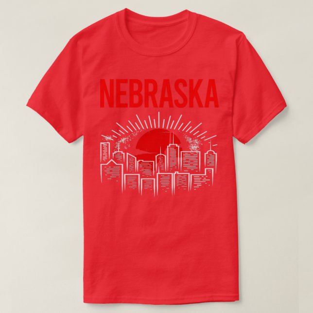 Red Måne Nebraska T Shirt (Design framsida)