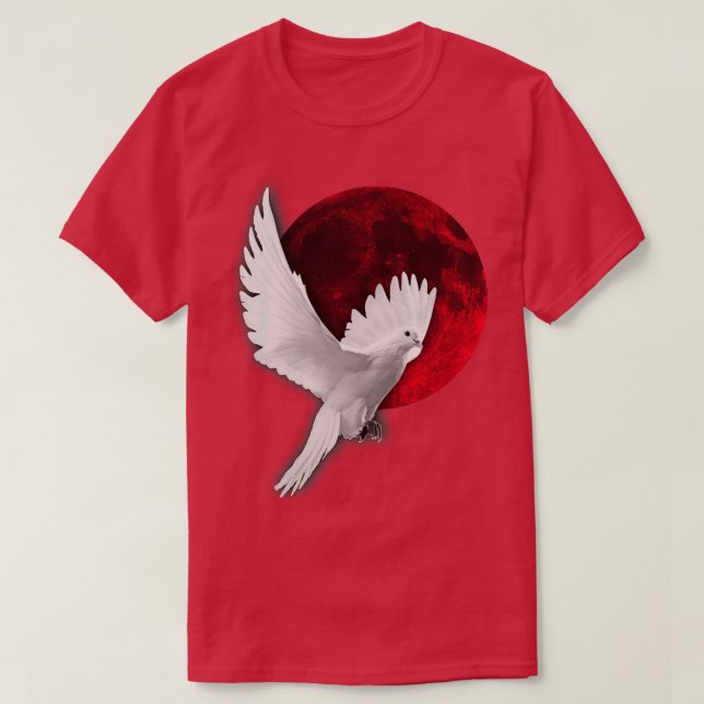 Red måne pigeon t shirt (Design framsida)