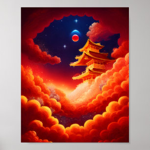 Red Måne Poster