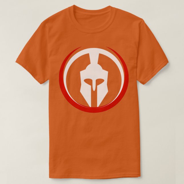 Red måne Spartan Symbol T Shirt (Design framsida)