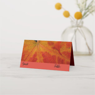 Red Maple Abstrakt Löv - höstfoto Placeringskort