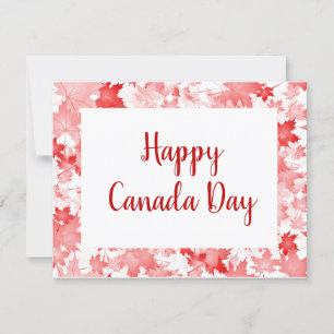 Red Maple Löv Canada Symbol Lycklig Kanada Day Kort