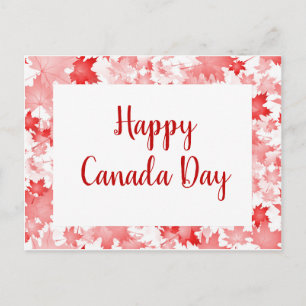 Red Maple Löv Kanada Lycklig Kanada Vykort