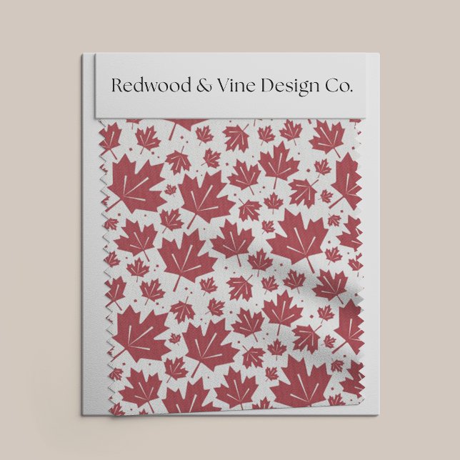 Red Maple Löv Mönster Tyg (Skapare uppladdad)