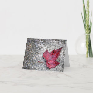Red Maple Löv Note Card Kort