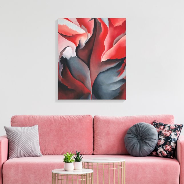 Red Maple vid Sjö George | Georgia O'Keeffe | Canvastryck (Insitu (Vardagsrum))