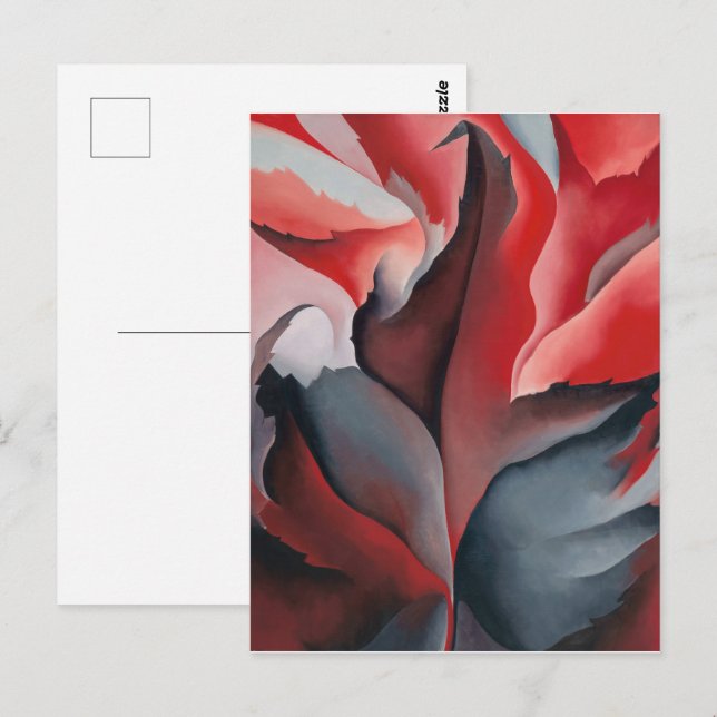 Red Maple vid Sjö George | Georgia O'Keeffe | Vykort (Fram/baksida)