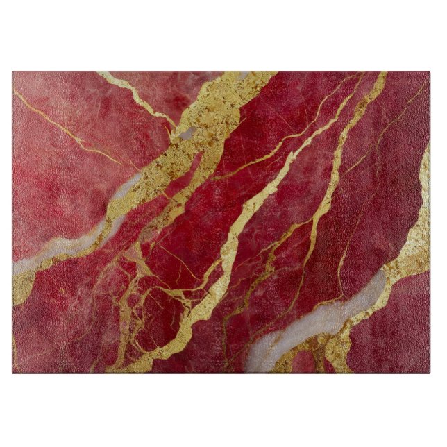 Red Marble Mönster med Guld (Framsidan)