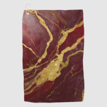Red Marble Mönster med Guld
