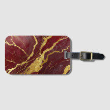 Red Marble Mönster med Guld