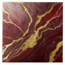 Red Marble Mönster med Guld