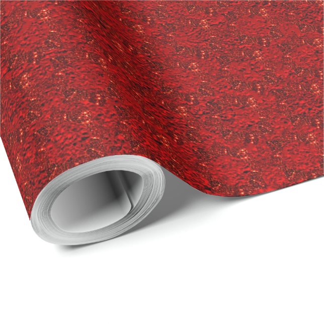 Red Marble Mönster Presentpapper (Rullad Hörn)