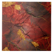 Red Marble och Guld Metall