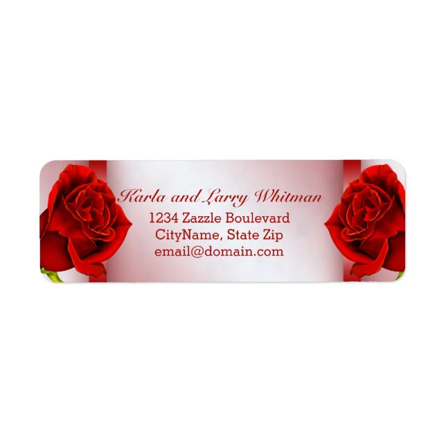 Red Marble och Ro Returadress Etikett (Framsidan)