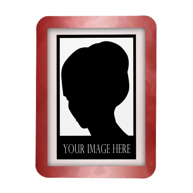 Red Marble Photo Magnet (Vertikal)