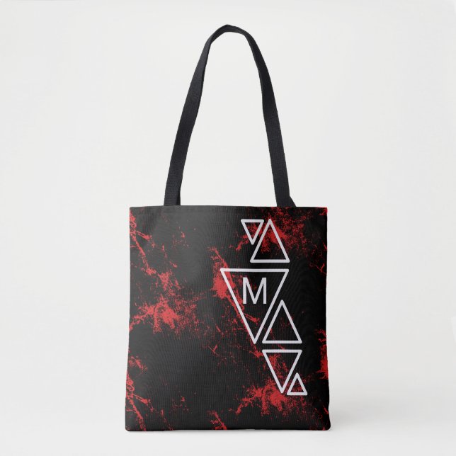 Red Marble TS Monogram Tygkasse (Framsida)