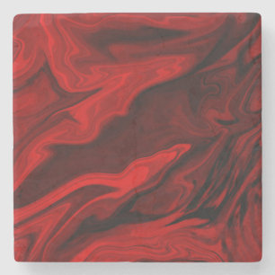 Red Marble Underlägg Home Dinner Decor