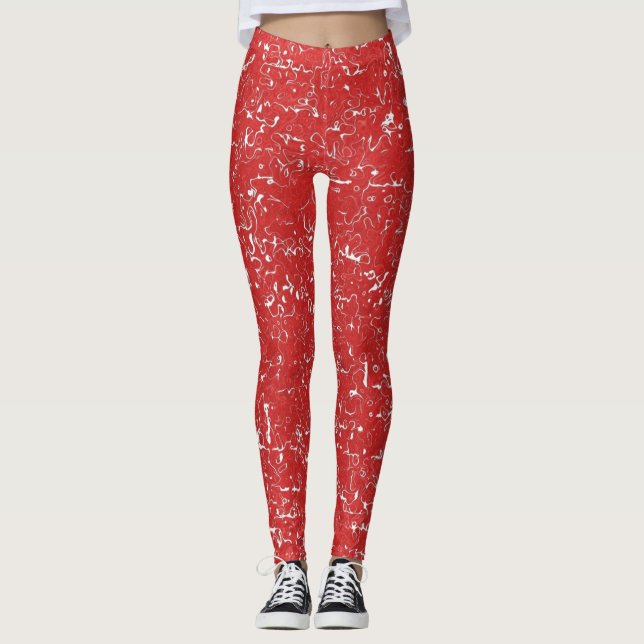 Red Marble Women's Leggings (Framsida)