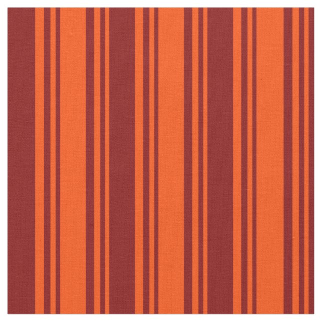 Red & Maroon Färgad Stripe Mönster Tyg (Närbild)
