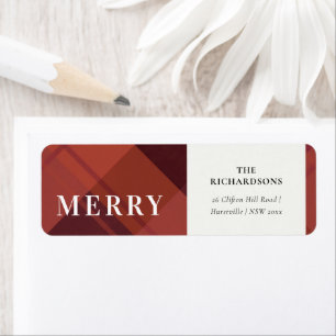 Red Maroon Marsala Play God jul Adress Returadress Etikett