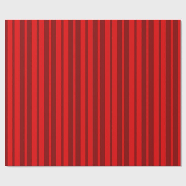 Red Maroon Snyggt Rand Mönster Design Presentpapper (Platt)