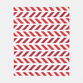 Red Maroon Zigzag Rand Mönster Fleecefilt