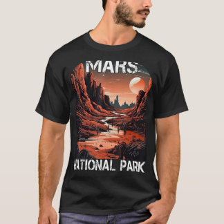 Red Mars Planet Space National Park - Funny Mars T Shirt