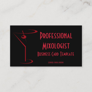Red Martini Logotyp Mixolog Visitkort