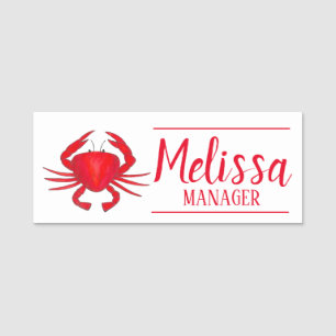 Red Maryland Crab Seafood Shack Restaurant Namnbricka