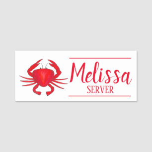 Red Maryland Crab Seafood Shack Restaurant Namnbricka