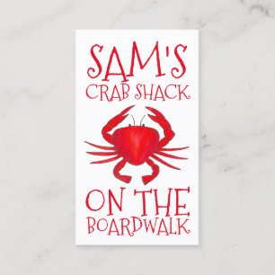 Red Maryland Crab Shack Crabs Beach Food Ocean Visitkort