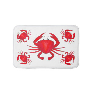 Red Maryland Hardshell Crab Crustacean Beach Badrumsmatta