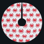 Red Maryland Hardshell Crab Crustacean Beach Julgransmatta Borstad Polyester<br><div class="desc">Idealisk för helgdag! Julgran-kjolen har en originalmarkörillustration av en röd hård snäcka Marylandkrabba. Denna design finns också tillgänglig för andra produkter. Ser du inte vad du är tittar för? Behöver du hjälp med anpassning? Kontakta Rebecca för att få något designat bara för dig.</div>