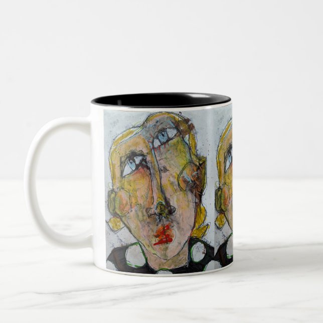 Red Mascara Två-Tonad Mugg (Vänster)