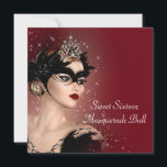 Red Mask Sweet 16 Masqueraad Party Inbjudningar<br><div class="desc">Elegant red, black and white maskerad party mask och tiara sweet sixteen födelsedagskalender, upplysta part-inbjudningsmall. Den här söt rödmaskerade sweet sixteen-inbjudan är lätt att anpassa för din händelse genom att helt enkelt välja knappen "Anpassa den!" för att börja lägga till din händelseinformation, teckensnitt stil, teckensnitt storlek & färg och ordalydelse....</div>