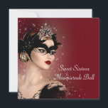 Red Mask Sweet 16 Masqueraad Party Inbjudningar<br><div class="desc">Elegant red, black and white maskerad party mask och tiara sweet sixteen födelsedagskalender, upplysta part-inbjudningsmall. Den här söt rödmaskerade sweet sixteen-inbjudan är lätt att anpassa för din händelse genom att helt enkelt välja knappen "Anpassa den!" för att börja lägga till din händelseinformation, teckensnitt stil, teckensnitt storlek & färg och ordalydelse....</div>