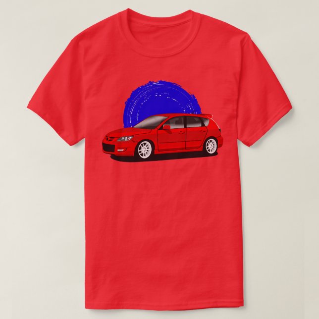 Red Mazda 3 MPS T Shirt (Design framsida)