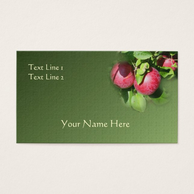 Red McIntosh Apples på Träd Visitkort (Framsidan)