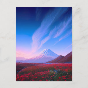 Red Meadow med Snowy Mountain Horizon Helg Vykort