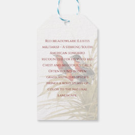 Red Meadowlark Presentetikett