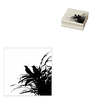 Red Meadowlark Silhoutte Stämpel